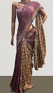 Buy Designer Tussar Silk Sarees Online | Aavaranaa