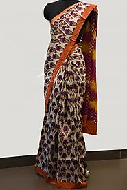 Buy Embroidery Cutwork Silk Saree - Aavaranaa
