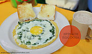 A Healthy Breakfast - for kids and adults alike - Delicious Palak(Spinach) Egg Dosa!