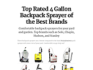 Best Top Rated 4 Gallon Backpack Sprayer