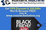 Kontent Machine Black Friday 59% OFF, $100k Bonus (FREE)