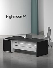Executive Desk | L shaped White Executive Office Desk