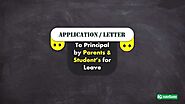 7+ Letter or Leave Application to Principal Format and Sample - indoGeeks