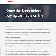 Know the facts before buying cannabis online