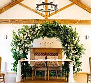 8ft Green Round Eucalyptus Leaf Wedding Arch - Decorative Arch for Wedding, Party and Photography Backdrop - Floral D...