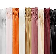 15ft Long Sheer Voile Curtain Panel W/ 4" Pockets - Fire Retardant 10ft Wide Fabric - Living Room, Birthday, Photogra...
