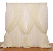 Complete Iwed 1-Panel Pipe and Drape Kit - 6-10 Feet Tall Backdrop Frame - Adjustable Curtain Stand for Wedding and P...