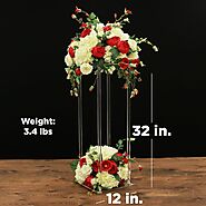 39" Collapsing Rectangle Frame Centerpiece - Modern Centerpiece for Weddings - Unique, Modern, Decorative Table Décor...