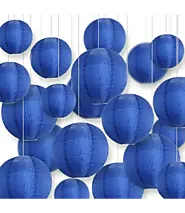 Donkerblauwe Nylon Lampionnen voor Buiten - Lampionbox.com®