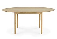 Durable Oak Extendable Round Dining Table | Cherry Tree Depot