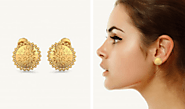 Shop Exquisite Textured Gold Stud Earrings at PNG Jewellers