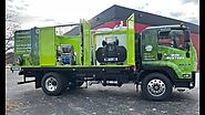 SEE THE AMAZING GREEN MONSTER TRASH BIN CLEANER & SANITIZER TRUCK! For Sale at www.trashbincleanersdirect.com New Bus...