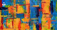 Foto foto de primer plano de pintura abstracta amarilla y azul – Imagen Resumen gratis en Unsplash