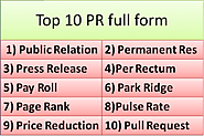 Top 100 pr full form in gym and medical