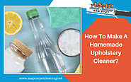 How To Make A Homemade Upholstery Cleaner | ASAP Carpet Cleaning