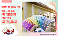 What To Look For While Hiring Professional Painting Contractors | Cabrera's Painting