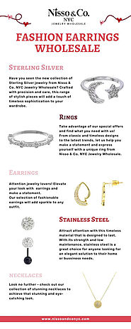 Fashion Earrings Wholesale - Nisso & Co. NYC Jewelry Wholesale