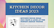 Kitchen Decor Ideas 2023: | Smore Newsletters