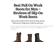 Best Pull On Work Boots for Men - Reviews of Slip On Work Boots
