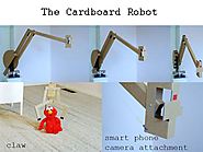 Cardboard Robot: open smart phone camera crane & robotic arm