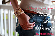 anthropologie knock off vintage lace bracelet