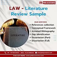 Literature review Sample work – PhD Assistance