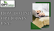 How to find OPT Jobs in USA