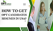 How to get OPT Candidates Resumes in USA?