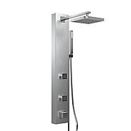 39 in. 2-Jet Stainless Steel Multi-Function Shower Panel System with Retrofit Design Adjustable Headshower Could Keep...