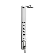 Stainless Steel Shower Panel System in 59 inch 6-Jet- Adjustable Rainfall Headshower