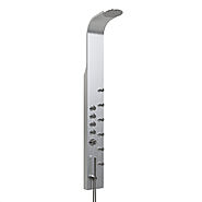 65 in. 6-Jet Shower Panel System with Rainfall Round Headshower & Handshower, Self-Cleaning & Jets Massage Feature