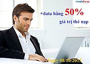 Khuyến mãi Mobifone tặng 50% data 3G ngày 8/102015