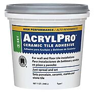 AcrylPro Ceramic Tile Mastic, White - 1 qt bucket - Safety Hardware Store