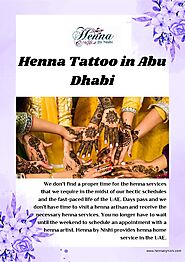 Henna Tattoo in Abu Dhabi | Henna By Nishi