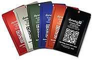 Dynotag® Web/GPS Enabled QR Smart Aluminum Convertible Luggage Tag w. Steel Loop in Six Colors