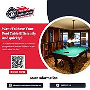 Move Your Pool Table with Best Pool Table Interstate Removalists in Australia