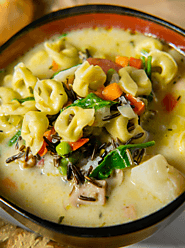 Creamed Garlic Mushroom With Crusty Bread