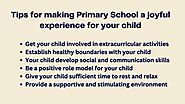 Tips for making Primary School a joyful experience for your child