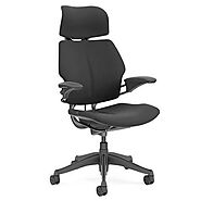 Humanscale Freedom Chair With Headrest - Black Fabric - Cassa Vida