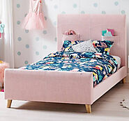 Hiltonia Fabric Kids Bed Single - Pink - Cassa Vida