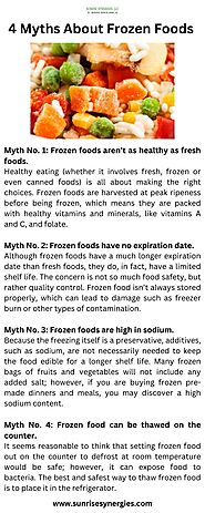 4 Myths about frozen foods