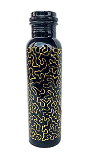 Printed Copper Water Bottle - RUSSET