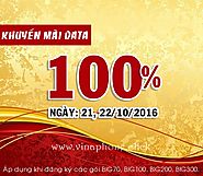 Vinaphone khuyến mãi 100% 3G BIG từ ngày 21-22/10/2016