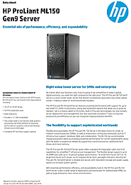 HP ProLiant ML150 Gen9 Tower Server