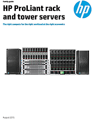 HP ProLiant rack and tower servers