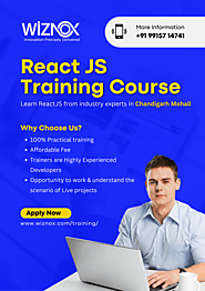 React JS Training Course in Chandigarh Mohali - Apply Now