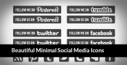 35 Free Black & White Minimal Social Media Icon Sets of 2013