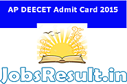 AP DEECET Admit Card 2015 DIETCET Hall Ticket Available