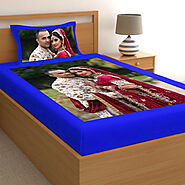Newly Married Couple Photo Printed Bed Sheet - Photo Printed Bedsheet