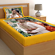 Beautiful Couple Photo Printed Bed Sheet - Photo Printed Bedsheet
